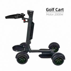 OEM electric golf caddy custom logo golf trolley Electric Golf Cart Caddy with Remote Control, Foldable Motorized Golf scooter with Lithium Battery