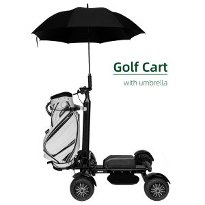 Compact Electric Golf Scooter 4 Wheel Design with Comfortable Riding Platform and Storage Space