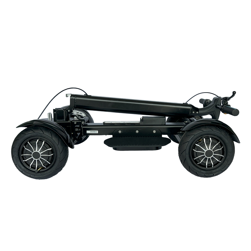 Compact Electric Golf Scooter 4 Wheel Design with Comfortable Riding Platform and Storage Space - Image 3