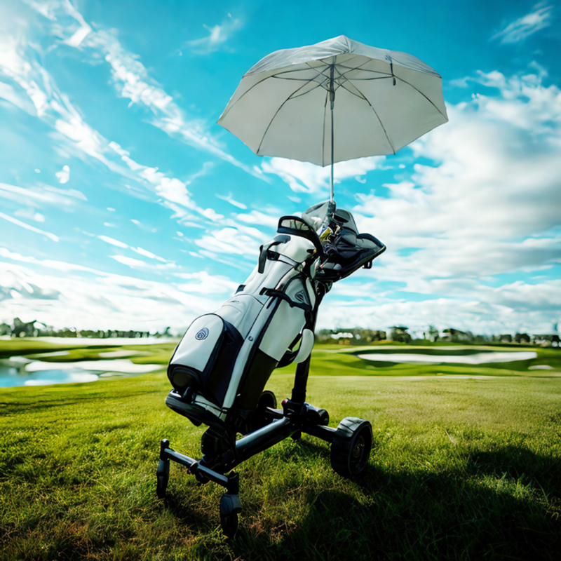 Electric Golf Push Trolley Foldable Golf Cart, Lightweight Motorized Golf Caddy with Lithium Battery - Image 7