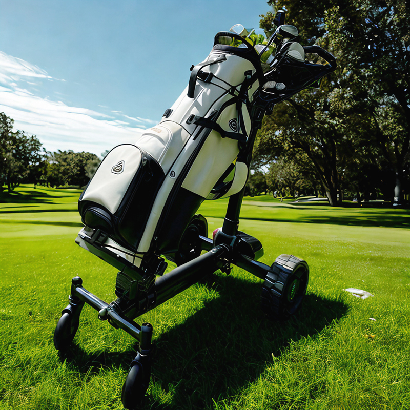 Electric Golf Push Trolley with Remote Control, Foldable Motorized Golf Cart with Lithium Battery - Image 4