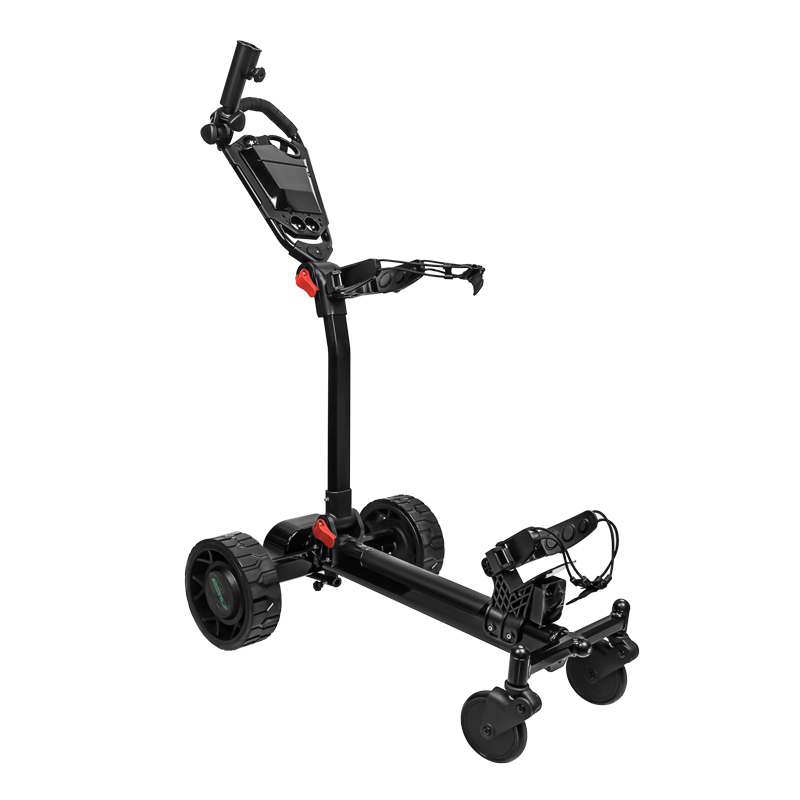 Electric Golf Cart Trolley with Powerful Motor, Foldable Golf Push Cart for Golf Bags with Remote Steering and High Capacity Battery