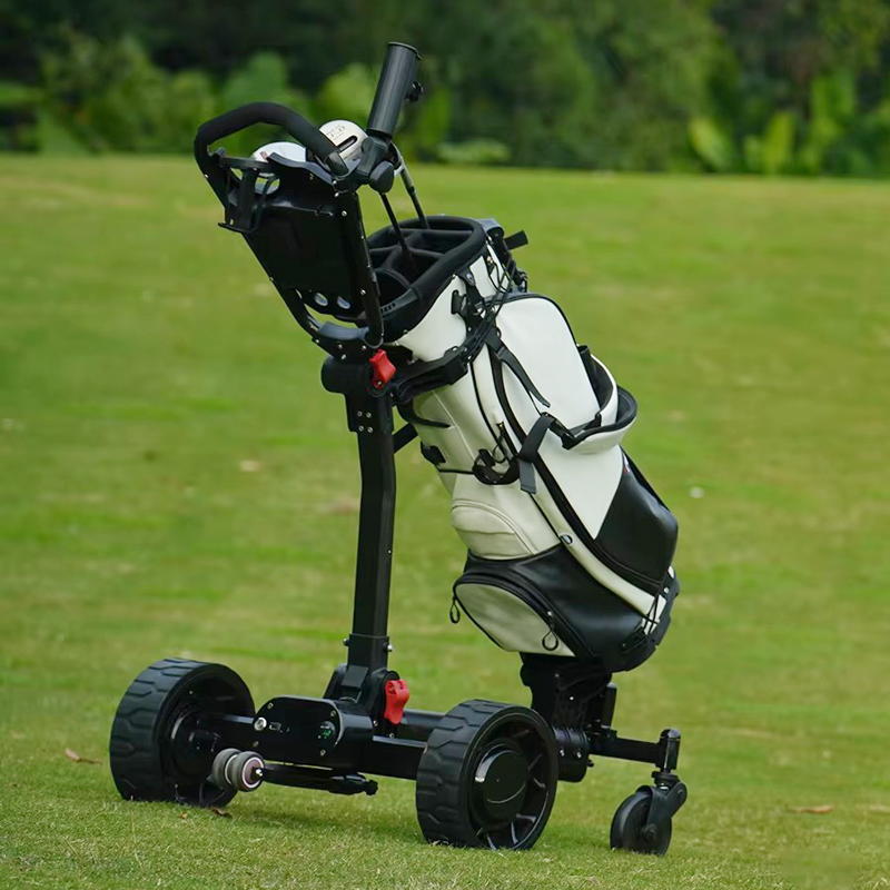 New Design Lightweight AI Caddy Golf Trolley Follow Me Foldable With Lithium Battery & Umbrella Stand