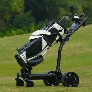 Best Electric Golf Push Cart Automatic Remote Cruising Control Follow-me Golf Push Trolley Easy Foldable Lightweight Golf Caddie