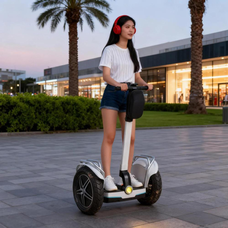 Segway with girl ride on