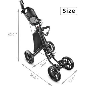 4 wheel golf trolley