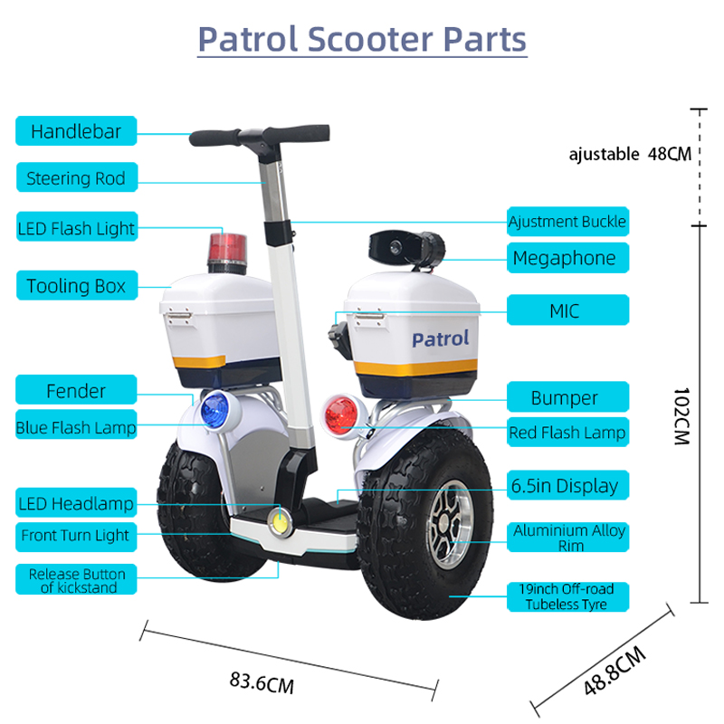 Warehouse mobility scooter security patrol scooter police patrol transporter - Image 6