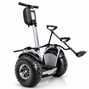 Segway with golf bag holer