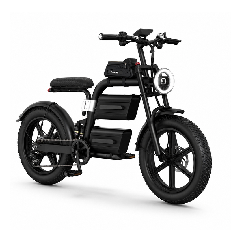 Snow Tire Ebike with Rear Hub Motor 2500W,130-140km Range Suitable for Commuter